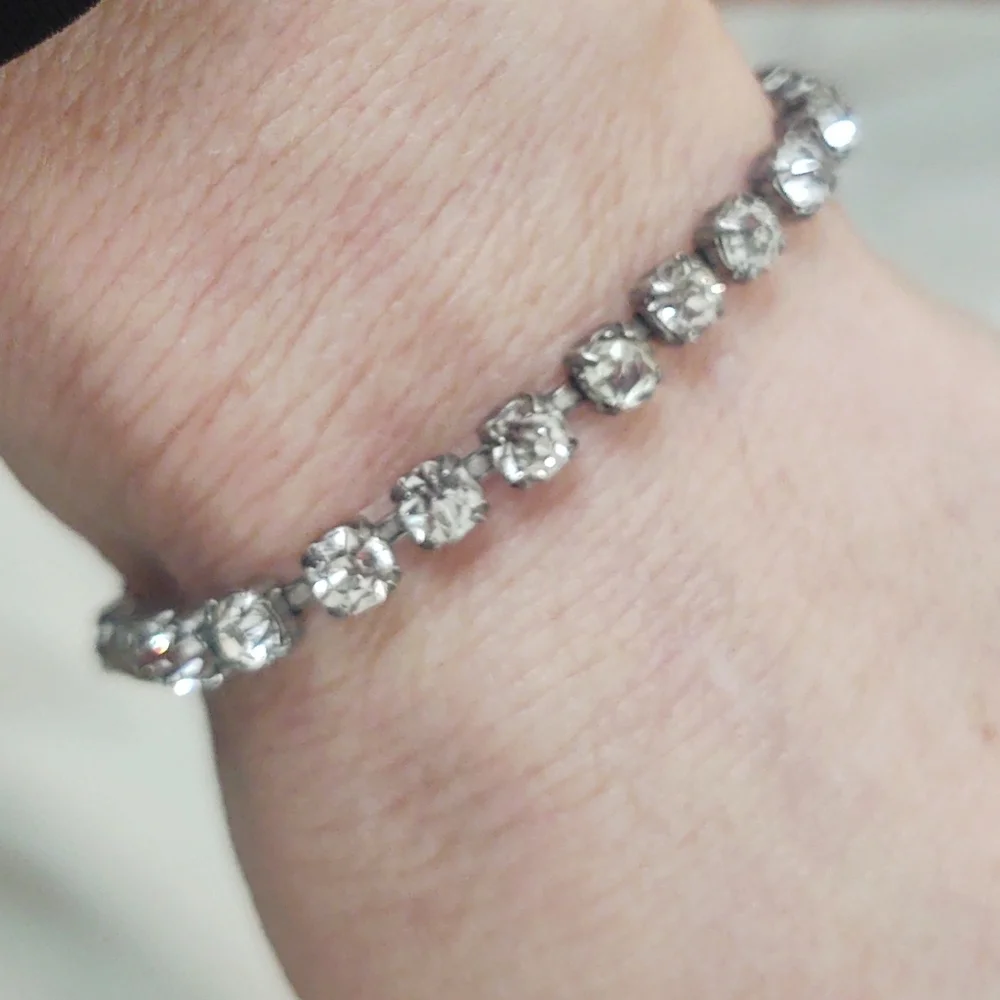 Vintage Sterling Silver Tennis Bracelet